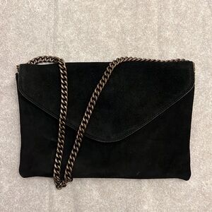 J.Crew shade black bag with chains